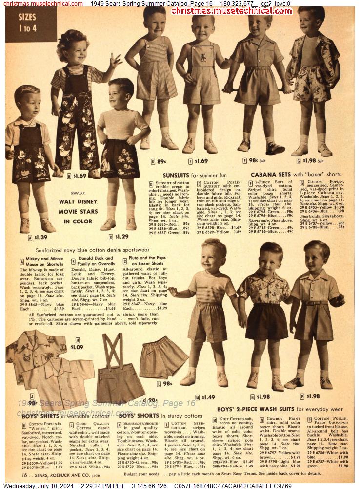 1949 Sears Spring Summer Catalog, Page 16