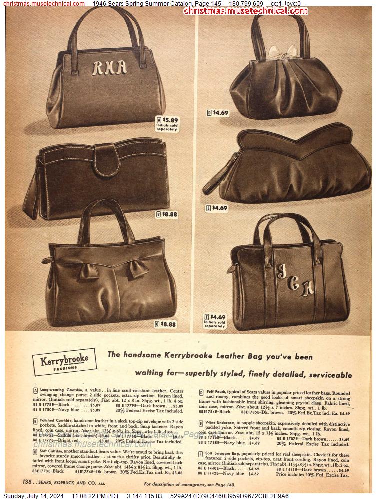 1946 Sears Spring Summer Catalog, Page 145