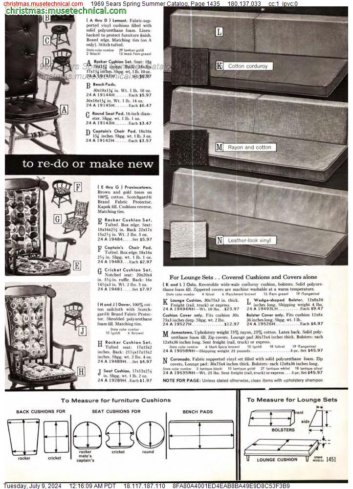 1969 Sears Spring Summer Catalog, Page 1435