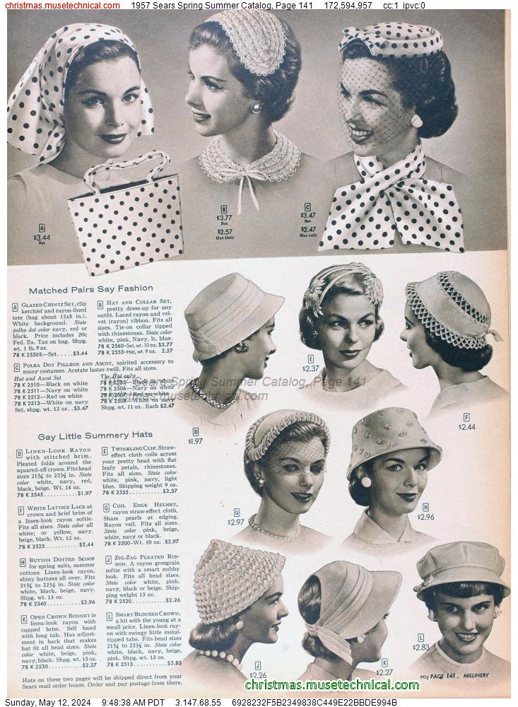 1957 Sears Spring Summer Catalog, Page 141