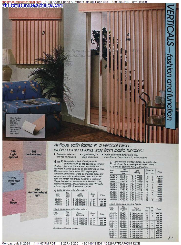1988 Sears Spring Summer Catalog, Page 815