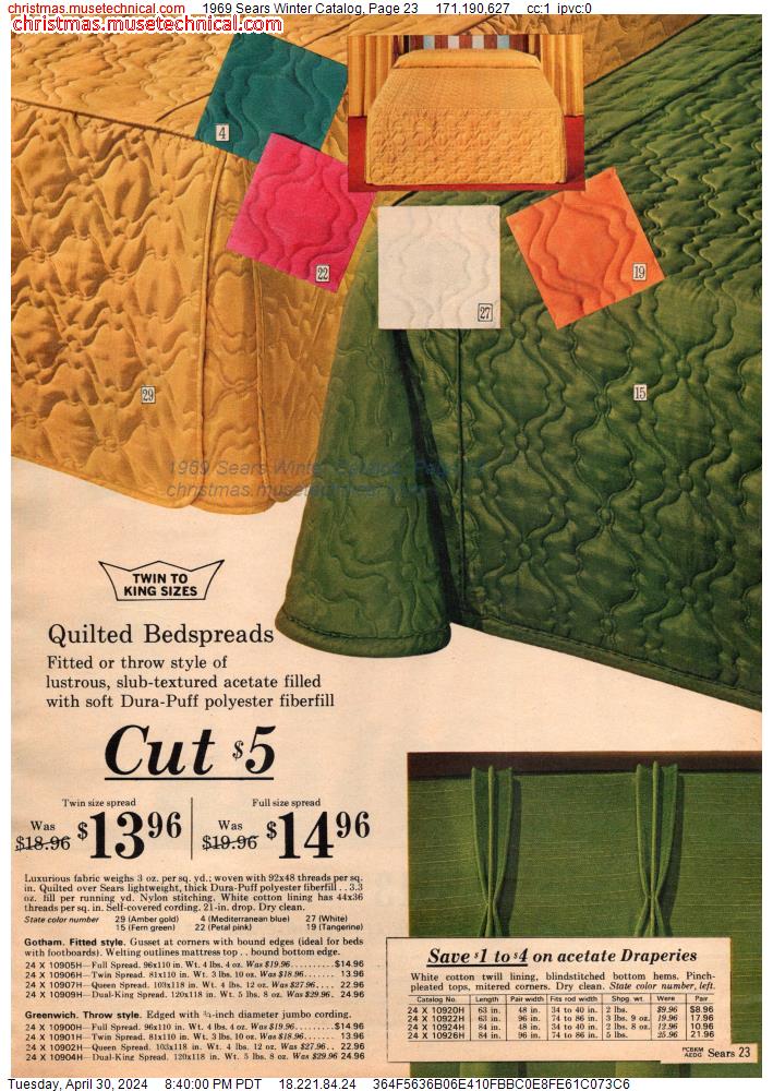 1969 Sears Winter Catalog, Page 23
