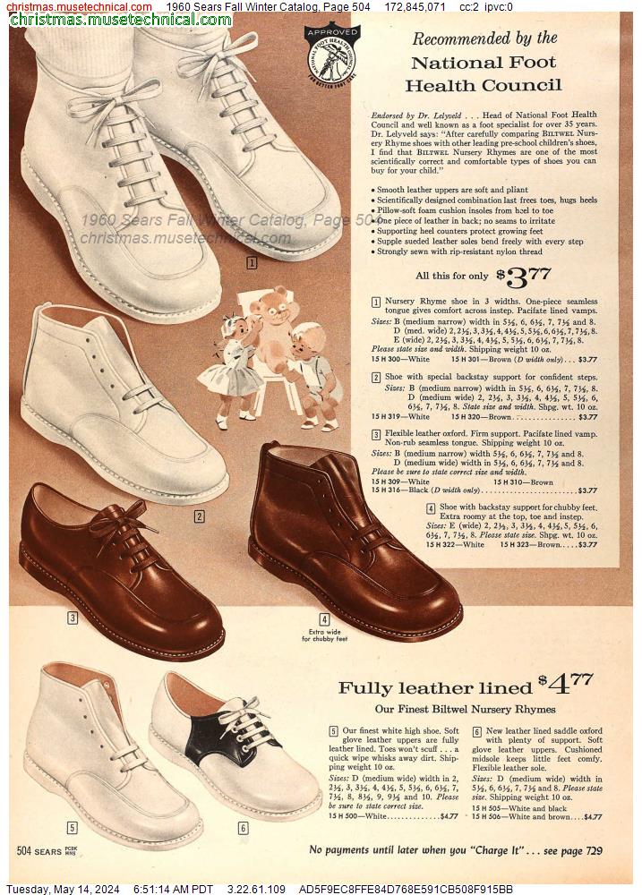 1960 Sears Fall Winter Catalog, Page 504