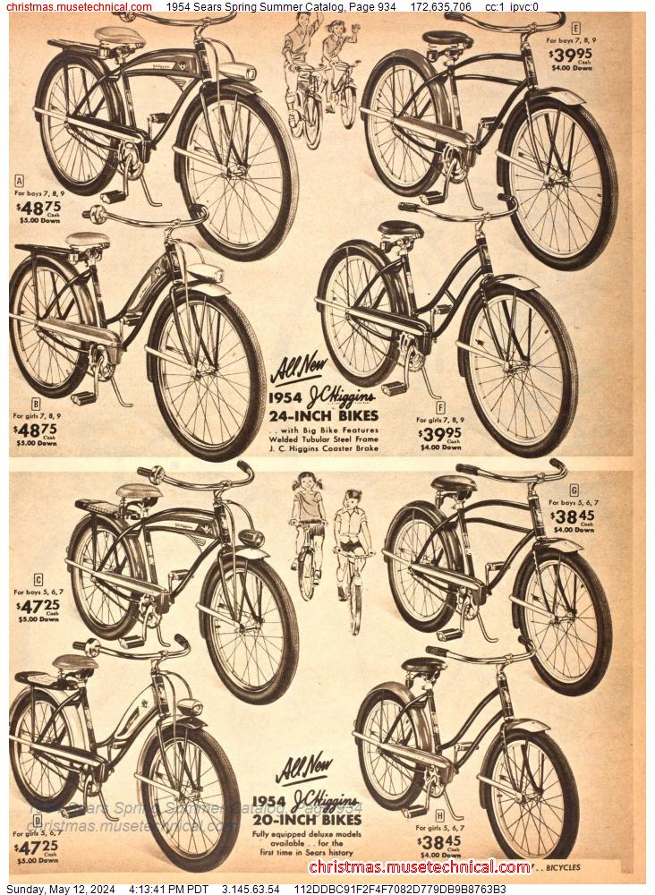 1954 Sears Spring Summer Catalog, Page 934