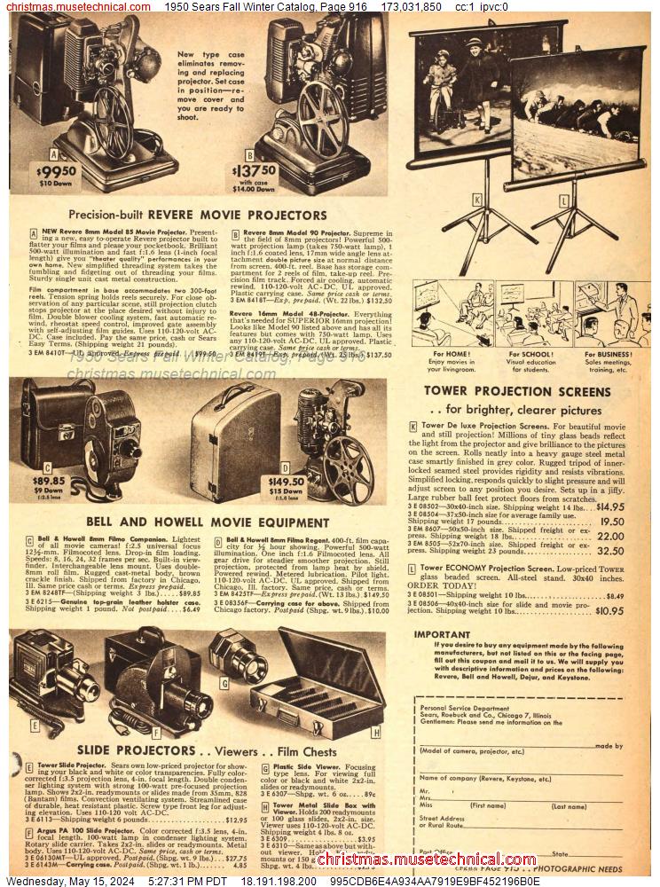 1950 Sears Fall Winter Catalog, Page 916