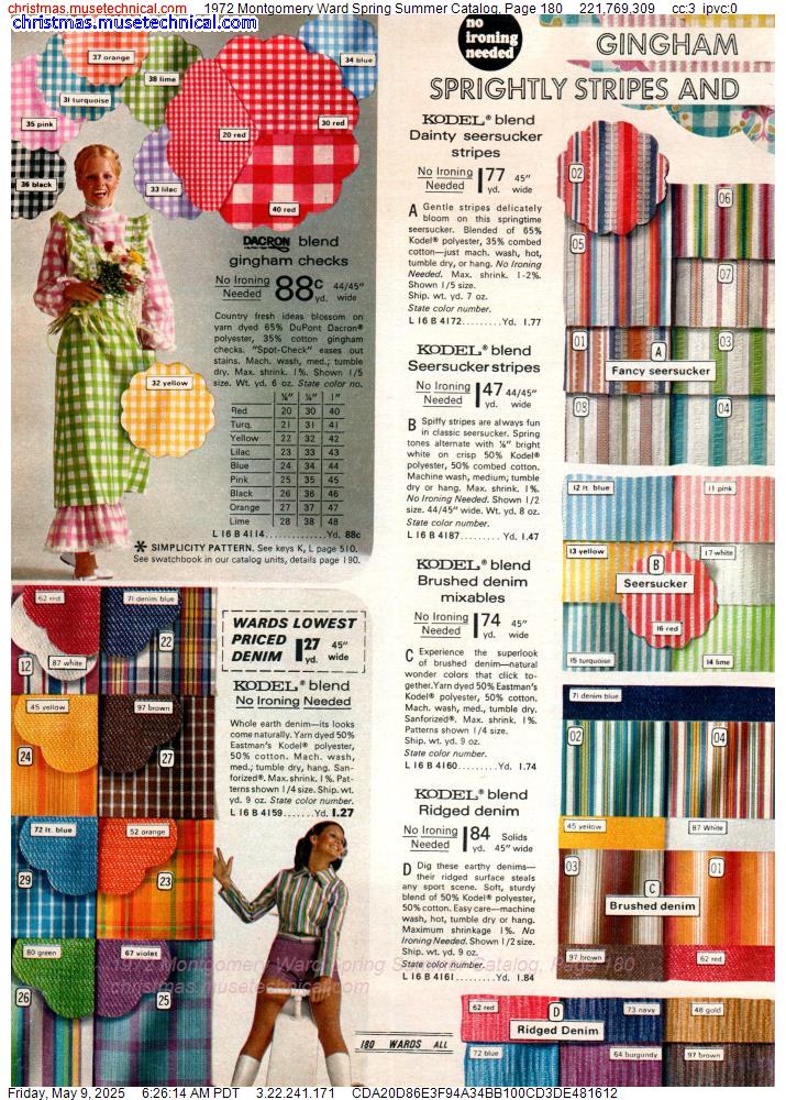 1972 Montgomery Ward Spring Summer Catalog, Page 180
