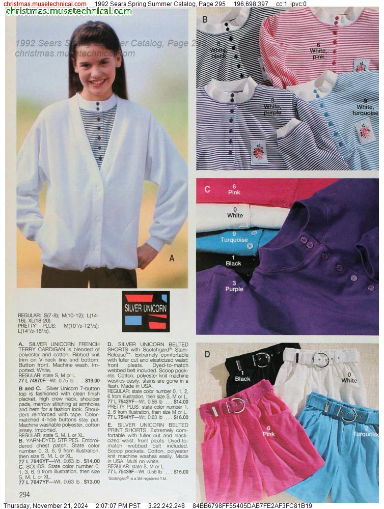 1992 Sears Spring Summer Catalog, Page 295