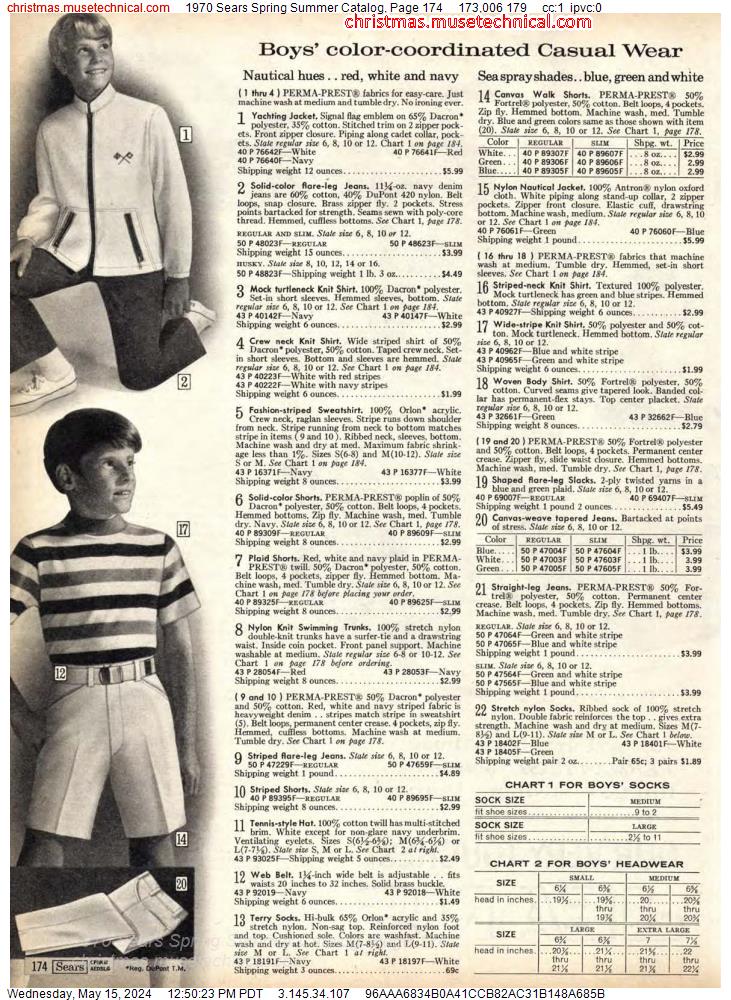 1970 Sears Spring Summer Catalog, Page 174