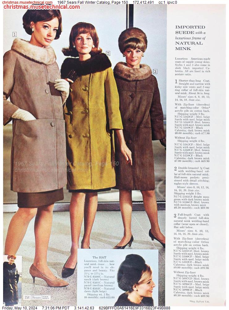 1967 Sears Fall Winter Catalog, Page 150
