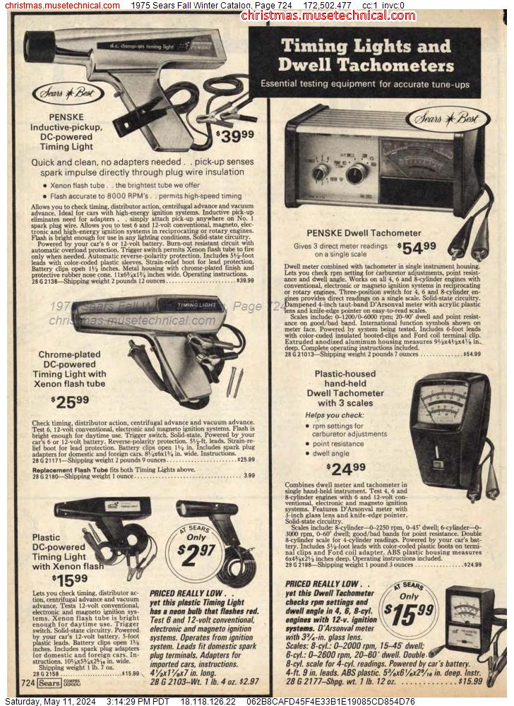 1975 Sears Fall Winter Catalog, Page 724