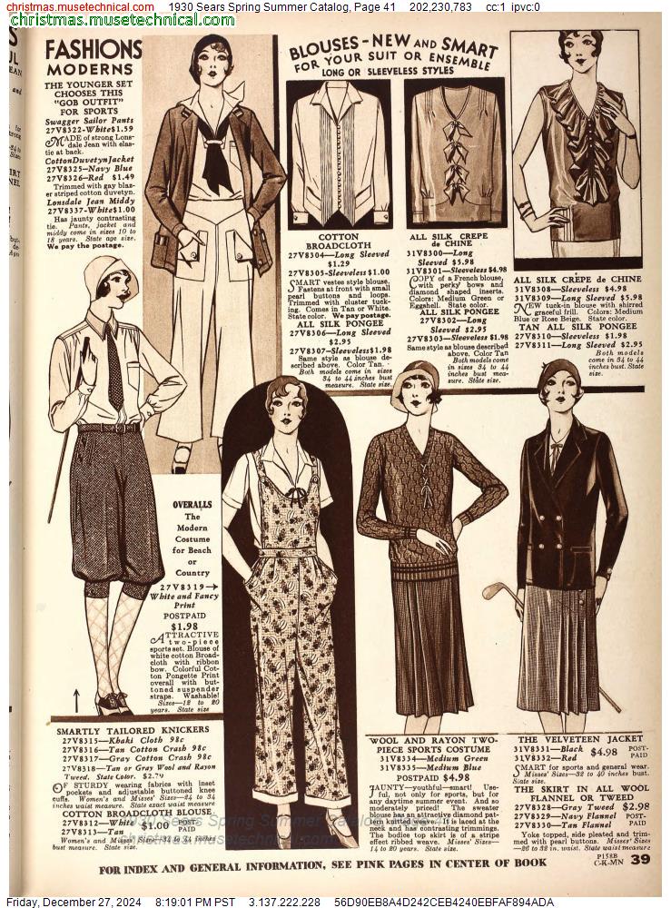 1930 Sears Spring Summer Catalog, Page 41