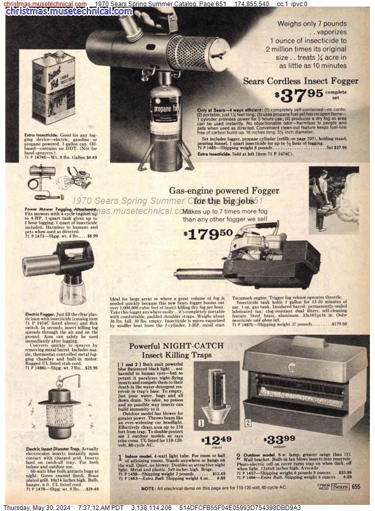 1970 Sears Spring Summer Catalog, Page 651