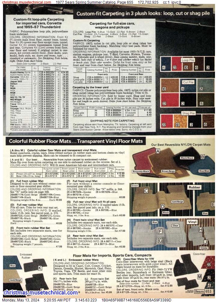 1977 Sears Spring Summer Catalog, Page 655