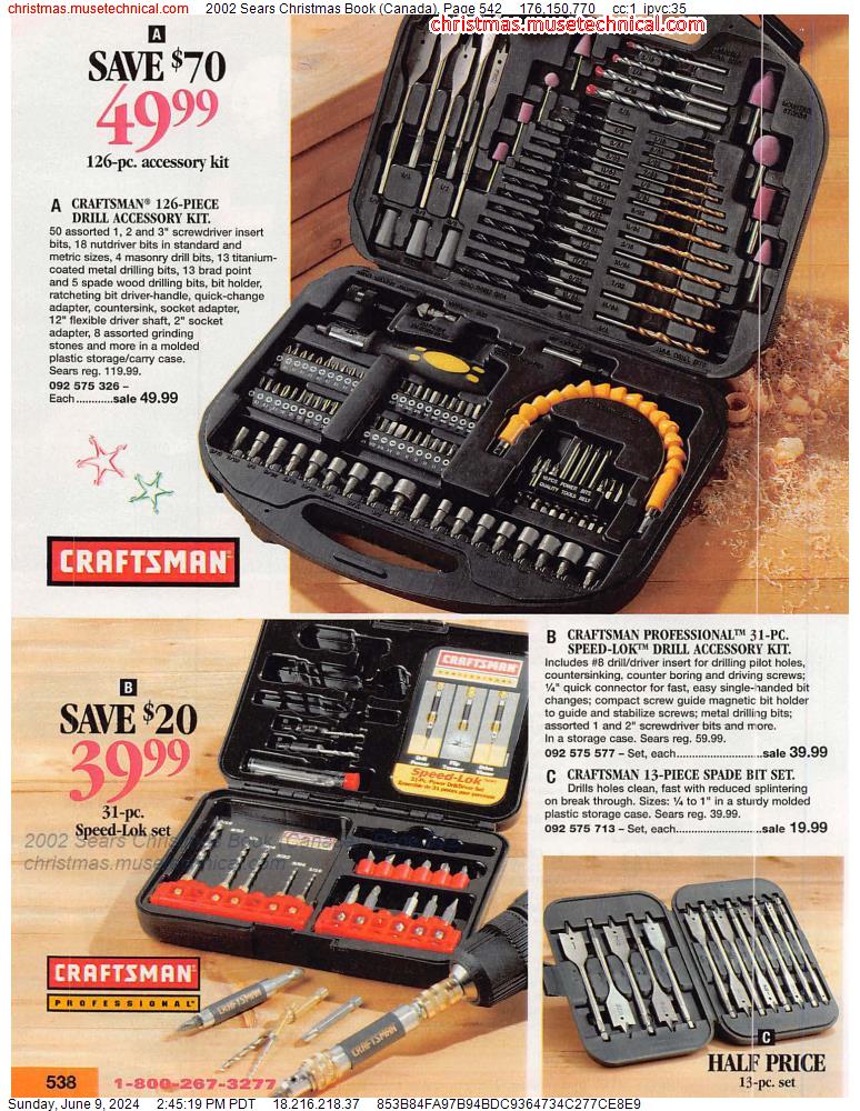 2002 Sears Christmas Book (Canada), Page 542