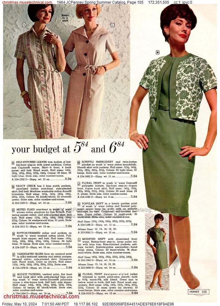 1964 JCPenney Spring Summer Catalog, Page 105