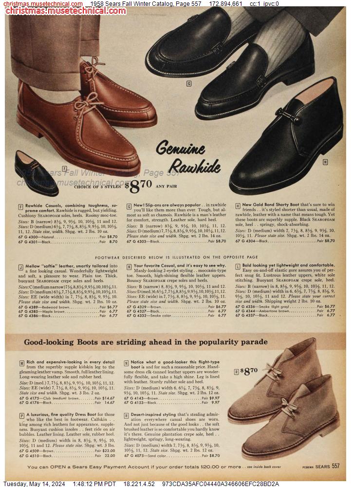 1958 Sears Fall Winter Catalog, Page 557