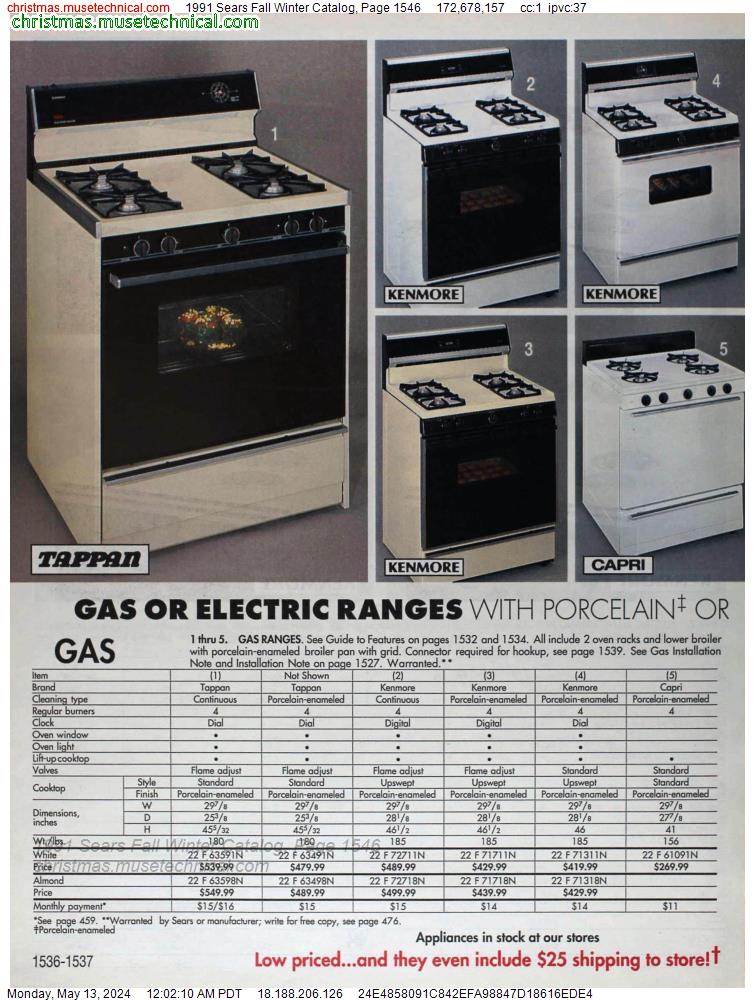 1991 Sears Fall Winter Catalog, Page 1546