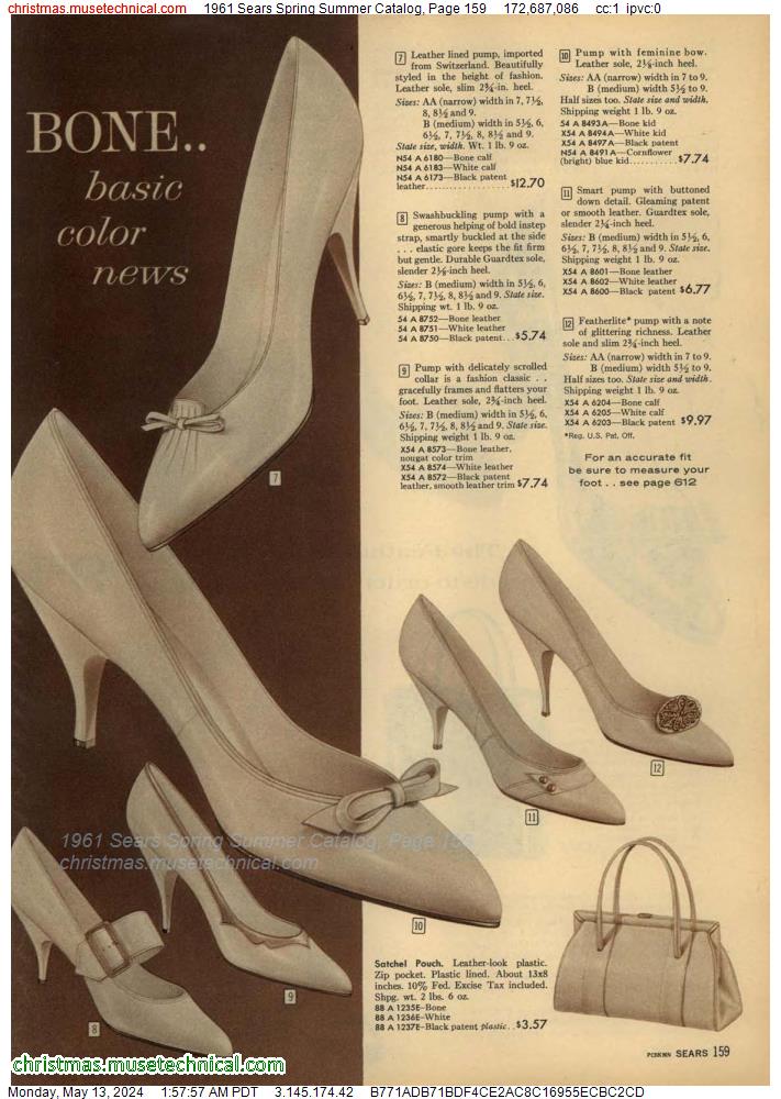 1961 Sears Spring Summer Catalog, Page 159