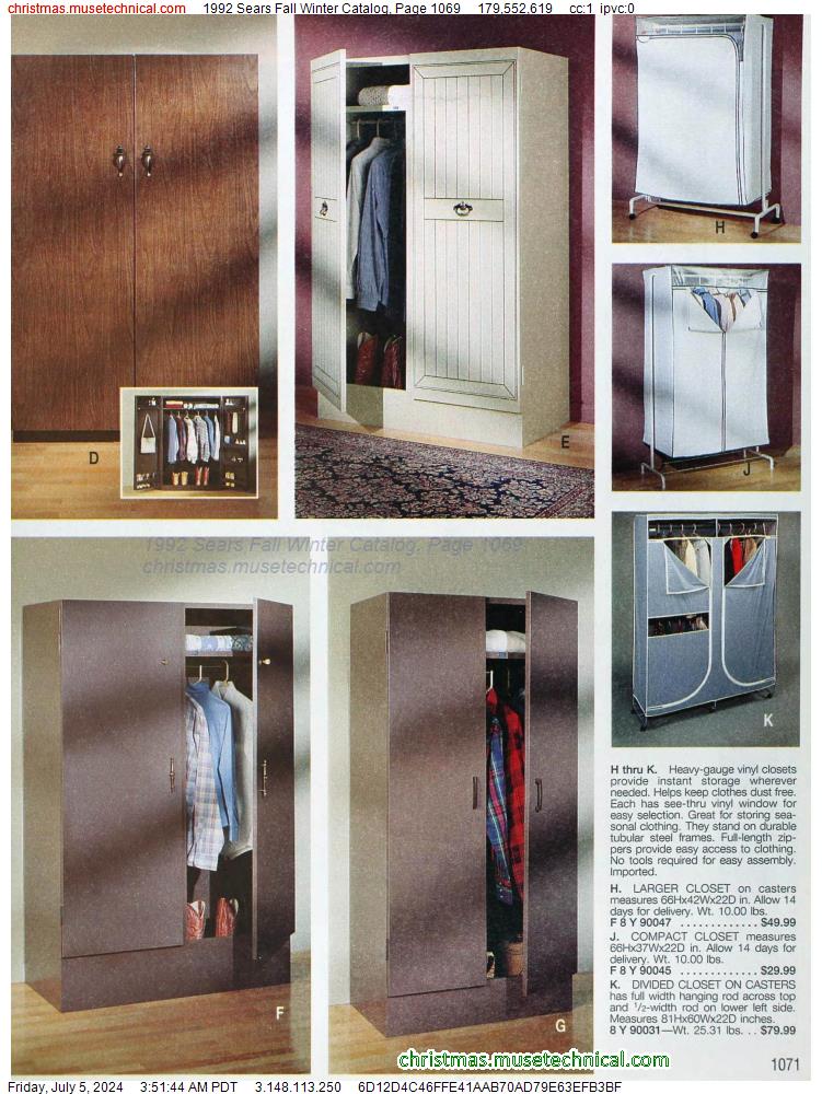 1992 Sears Fall Winter Catalog, Page 1069