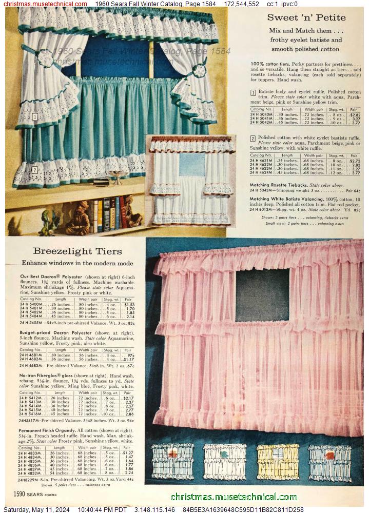1960 Sears Fall Winter Catalog, Page 1584