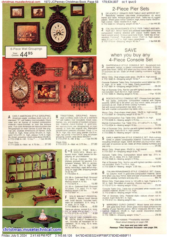 1973 JCPenney Christmas Book, Page 58