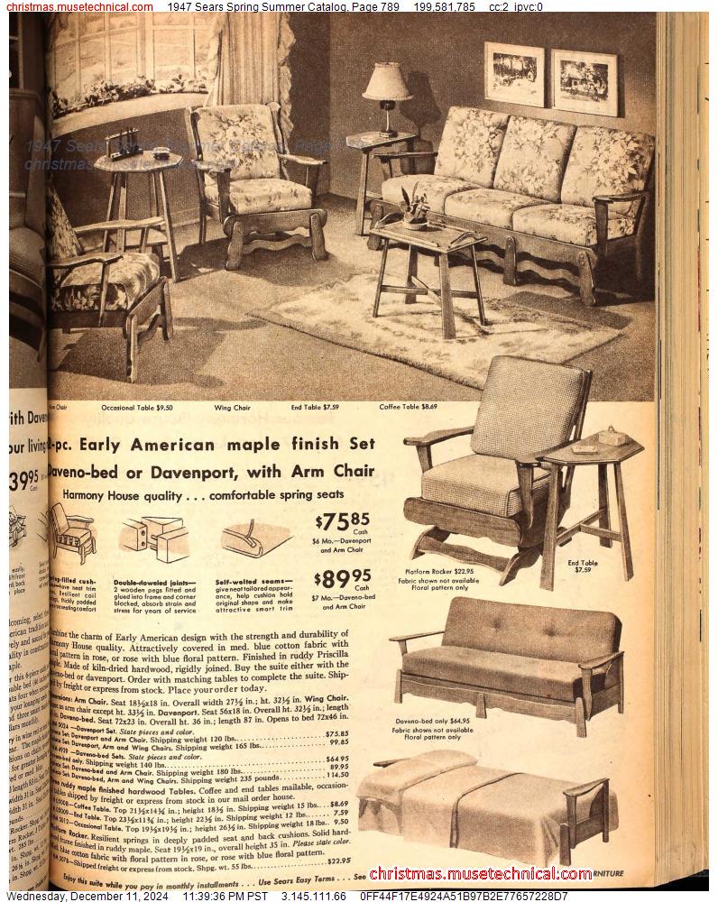 1947 Sears Spring Summer Catalog, Page 789