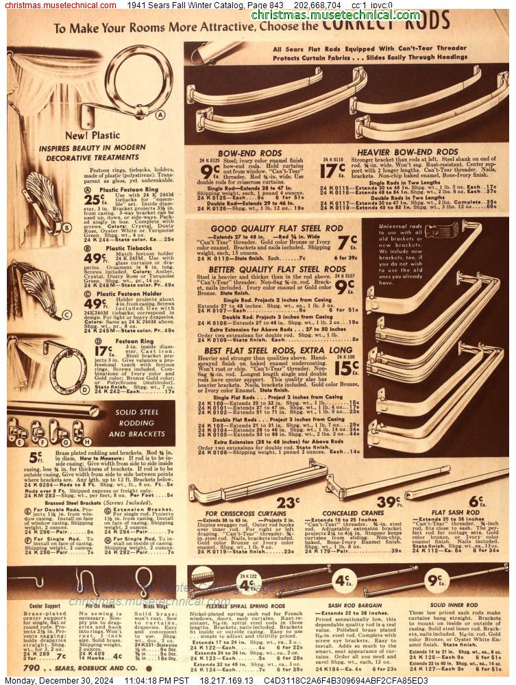 1941 Sears Fall Winter Catalog, Page 843