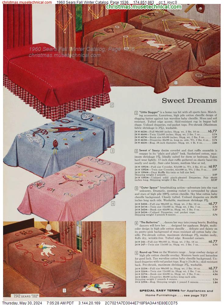 1960 Sears Fall Winter Catalog, Page 1536