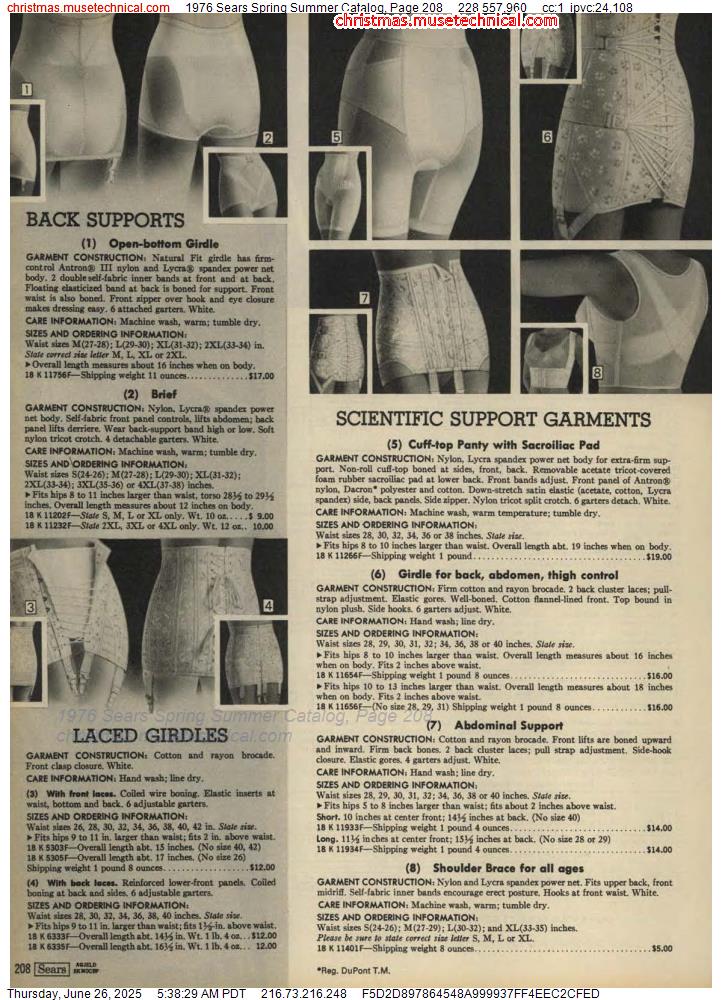 1976 Sears Spring Summer Catalog, Page 208