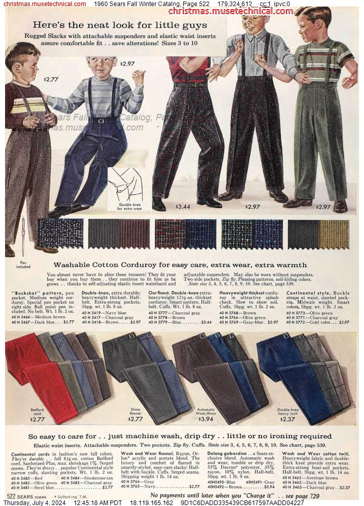 1960 Sears Fall Winter Catalog, Page 522