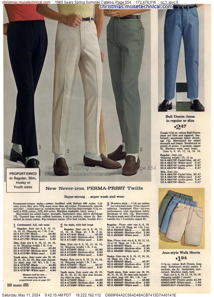 1965 Sears Spring Summer Catalog, Page 554