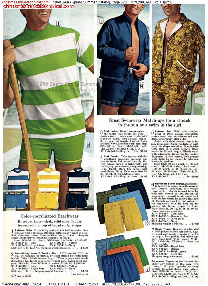 1969 Sears Spring Summer Catalog, Page 520