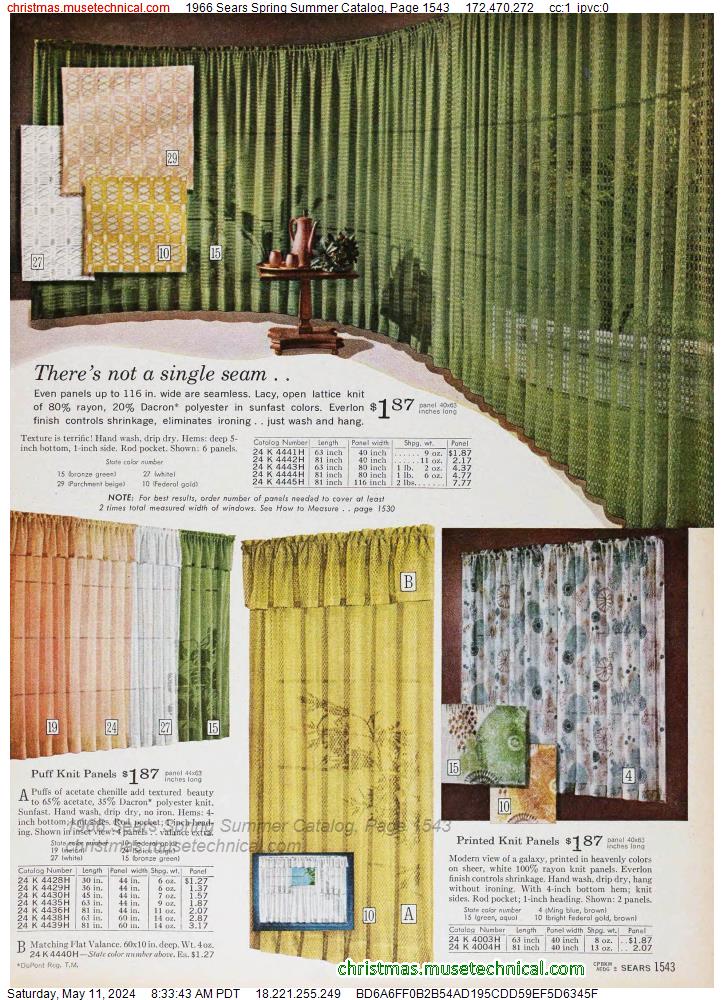 1966 Sears Spring Summer Catalog, Page 1543