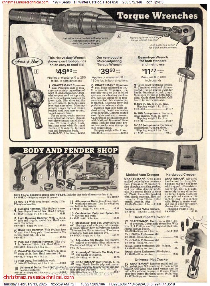 1974 Sears Fall Winter Catalog, Page 850