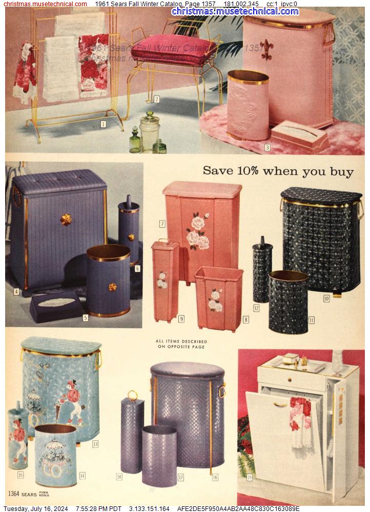 1961 Sears Fall Winter Catalog, Page 1357