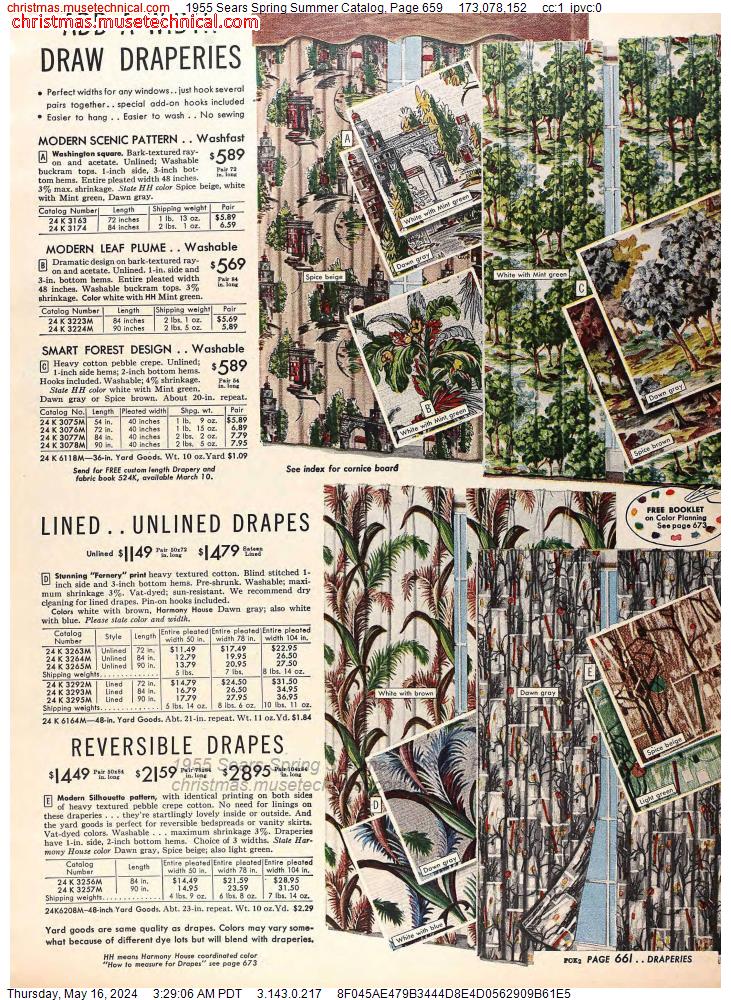 1955 Sears Spring Summer Catalog, Page 659