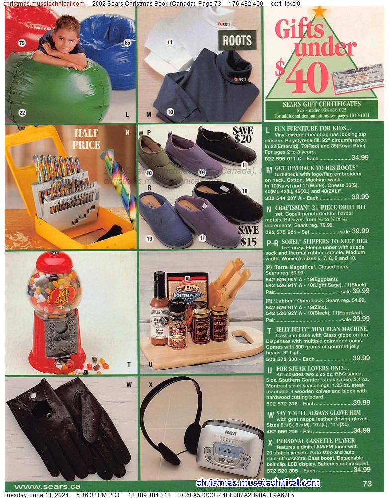 2002 Sears Christmas Book (Canada), Page 73