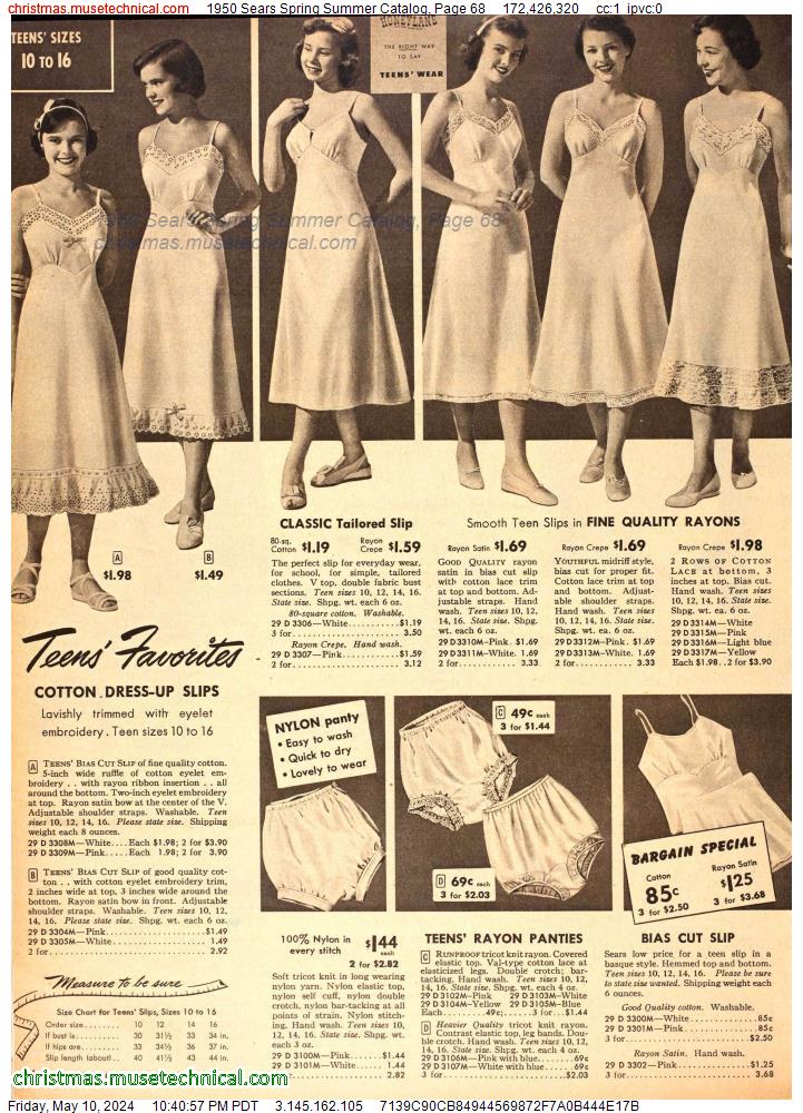 1950 Sears Spring Summer Catalog, Page 68