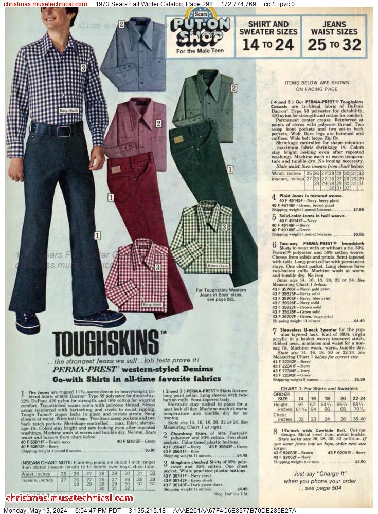 1973 Sears Fall Winter Catalog, Page 298