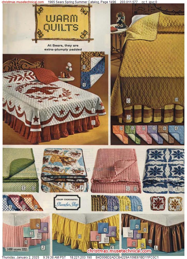 1965 Sears Spring Summer Catalog, Page 1496