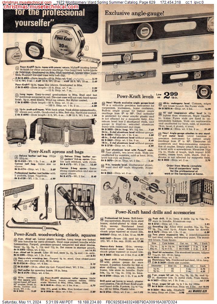 1972 Montgomery Ward Spring Summer Catalog, Page 629
