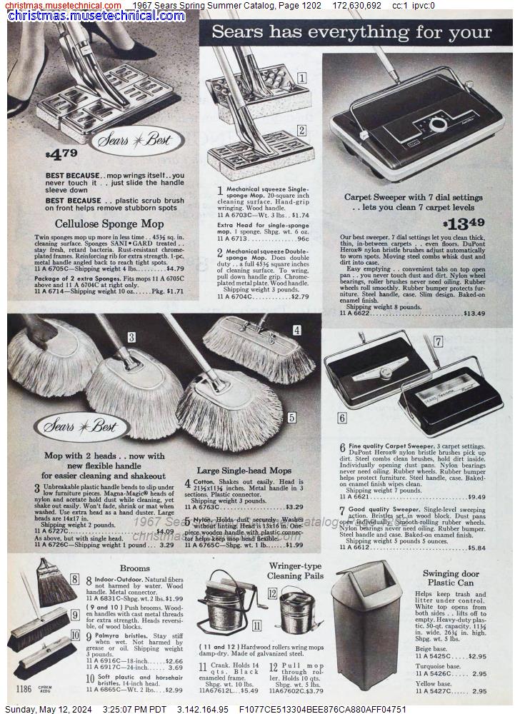1967 Sears Spring Summer Catalog, Page 1202
