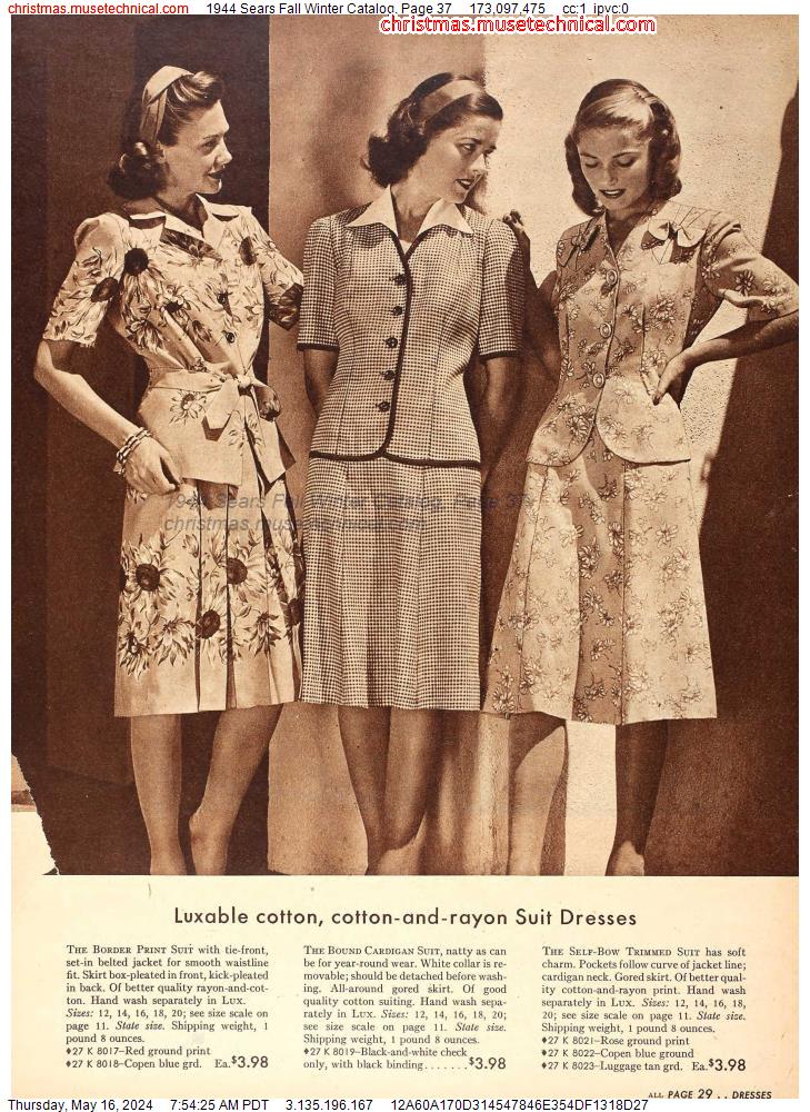 1944 Sears Fall Winter Catalog, Page 37