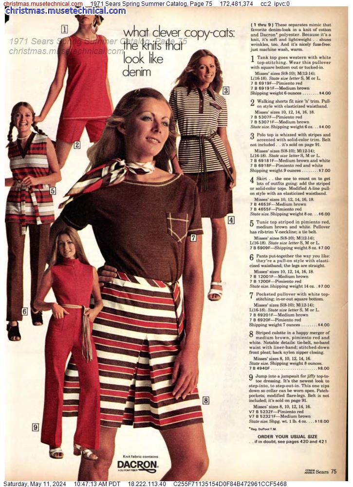 1971 Sears Spring Summer Catalog, Page 75