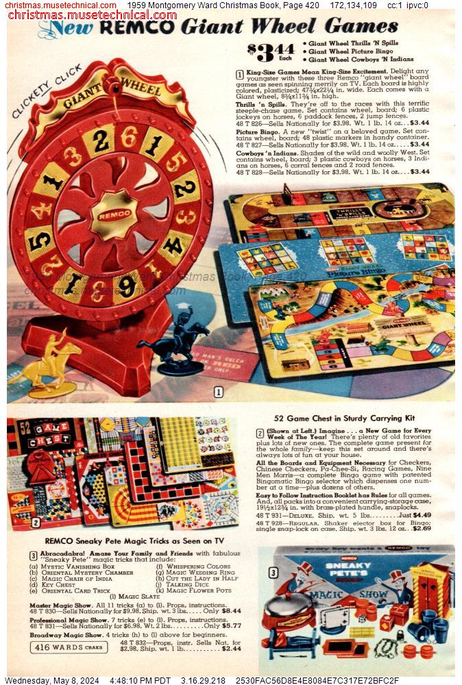 1959 Montgomery Ward Christmas Book, Page 420