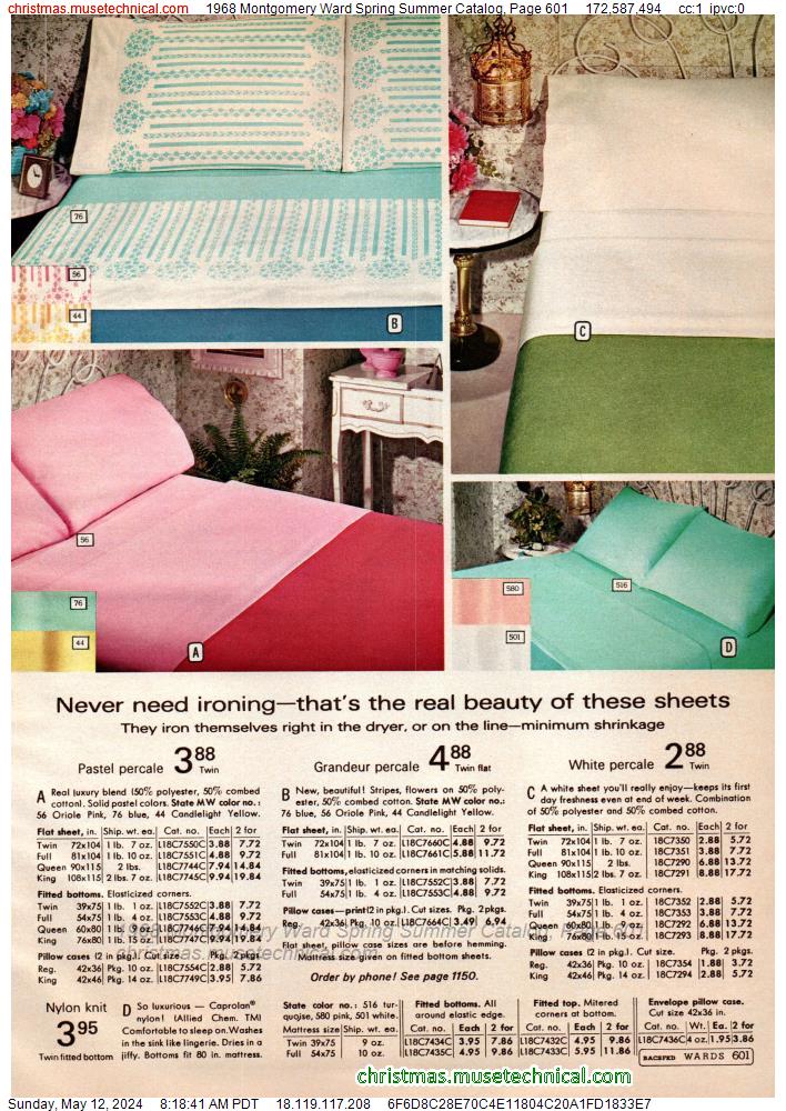 1968 Montgomery Ward Spring Summer Catalog, Page 601