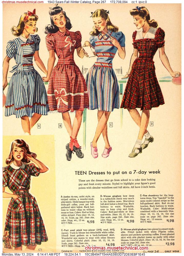 1943 Sears Fall Winter Catalog, Page 267
