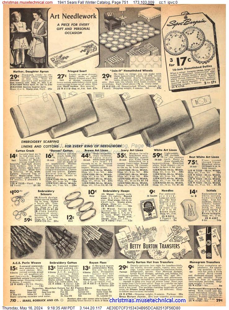 1941 Sears Fall Winter Catalog, Page 751