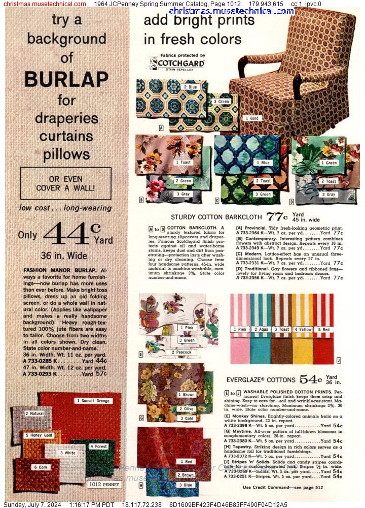 1964 JCPenney Spring Summer Catalog, Page 1012