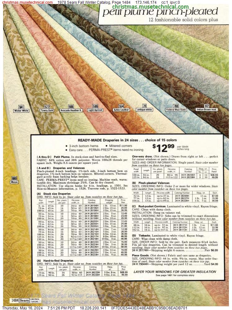 1978 Sears Fall Winter Catalog, Page 1484